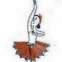penari balerina dengan rok dari serutan pensil