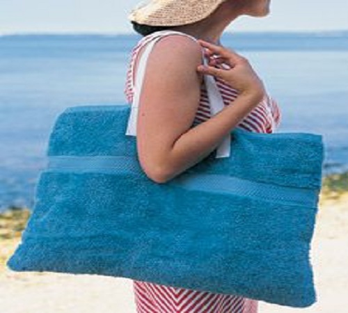 Cara Mudah Membuat Tas Pantai dari Handuk